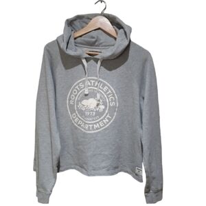 Roots Women's Size Hoodie Cropped Gray Size XL